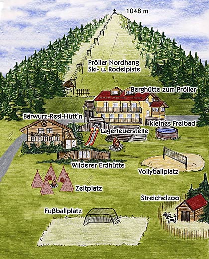 Berghütten - Skihütten im Bayerischen Wald vor dem Pröller