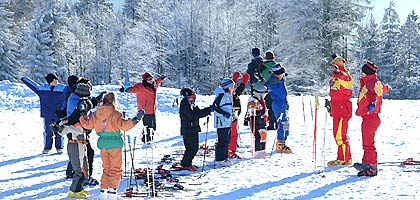 Skikurs im Bayerischen Wald